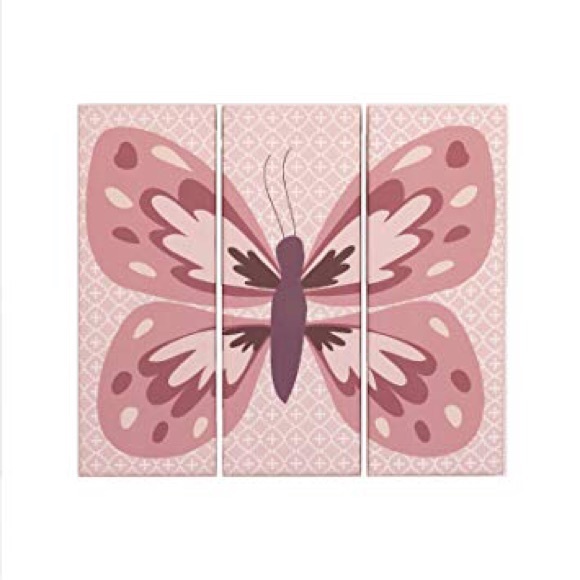 NWT CoCaLo Baby Emilia Canvas Butterfly Wall Decor - Picture 1 of 3